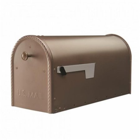 BBQ INNOVATIONS Post Mount Mailbox - Bronze; Large BB1628785